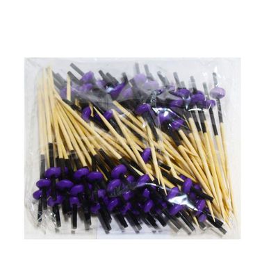 Пика бамбуковая для канапе Шайба фиолет 9см 100шт